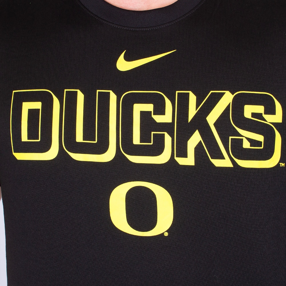 Classic Oregon O, Nike, Black, Crew Neck, Performance/Dri-FIT, Men, Legend, Sideline, Tonal, T-Shirt, 883766